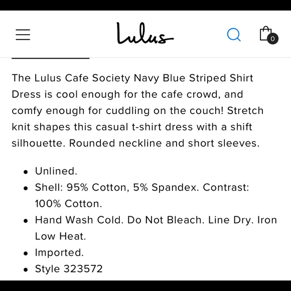 Lulu’s Cafe Society Navy Blue Striped Shirt Dress - Picture 8 of 10